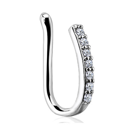 1 buc inel pentru nas fals inel inele pentru septum fata bijuterii non-piercing inel pentru buze false cercei cu agrafa pentru piercing manșeta