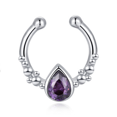 1 buc inel pentru nas fals inel inele pentru septum fata bijuterii non-piercing inel pentru buze false cercei cu agrafa pentru piercing manșeta