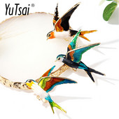 YUTSAI, broșe și ace simple, colorate, pentru mireasa, broșă mare emailată, pentru femei, rochie de petrecere, bijuterii YT050