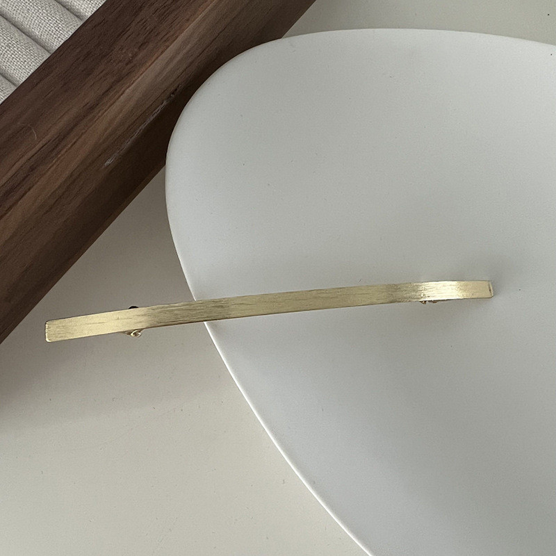 Agrafă de păr minimalistă din metal periat 2022 pentru fete de vară agrafă pentru breton simplu agrafă cu un cuvânt Agrafe de primăvară accesorii de păr pentru femei