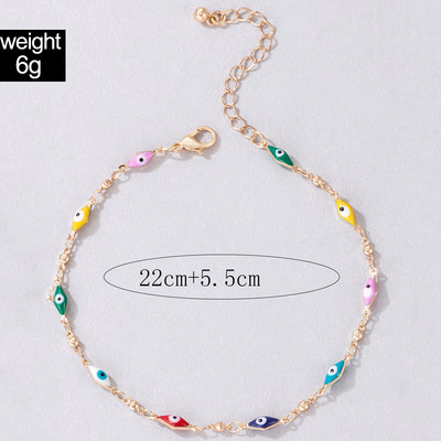 Tocona Colorul Ochi Soare Ciciucuri glezne INS Nou Fluture Cireș Lanț pentru picioare lucrat manual pentru femei Bărbați Bijuterii boeme reglabile