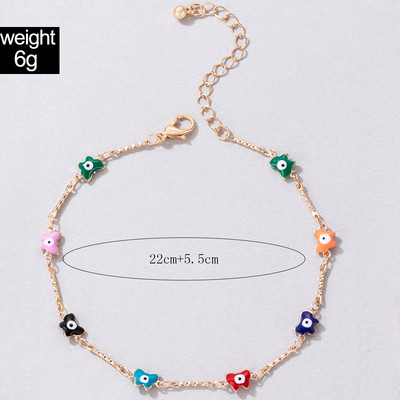 Tocona Colorul Ochi Soare Ciciucuri glezne INS Nou Fluture Cireș Lanț pentru picioare lucrat manual pentru femei Bărbați Bijuterii boeme reglabile