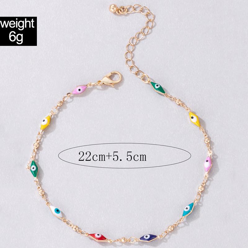 Tocona Colorul Ochi Soare Ciciucuri glezne INS Nou Fluture Cireș Lanț pentru picioare lucrat manual pentru femei Bărbați Bijuterii boeme reglabile