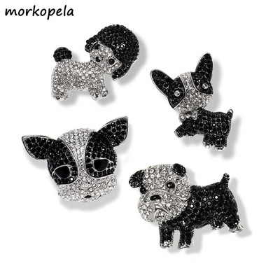 Morkopela Dogs Rhinestone Broša Jauki mājdzīvnieku piespraudes Rotaslietas Vīrieši Sieviešu Apģērbi Rotaslietas Šalles Saspraudes Piespraudes Aksesuāri