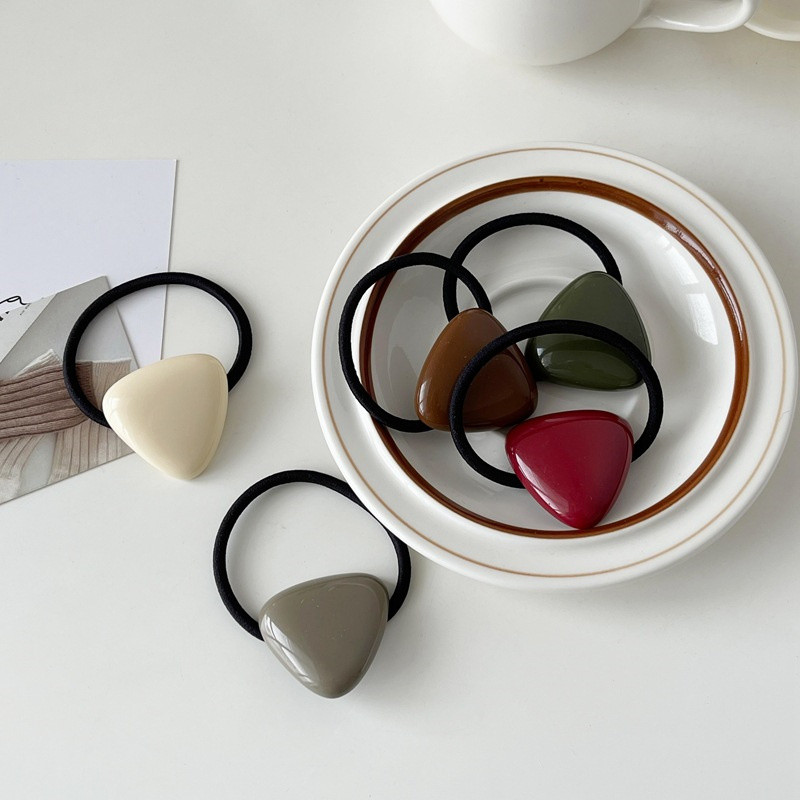 Minimalist Geometric Rășină Elastică Frânghie De Păr Bandă De Păr Femei Accesorii De Păr Suporturi Cozi De Cal Cauciuc