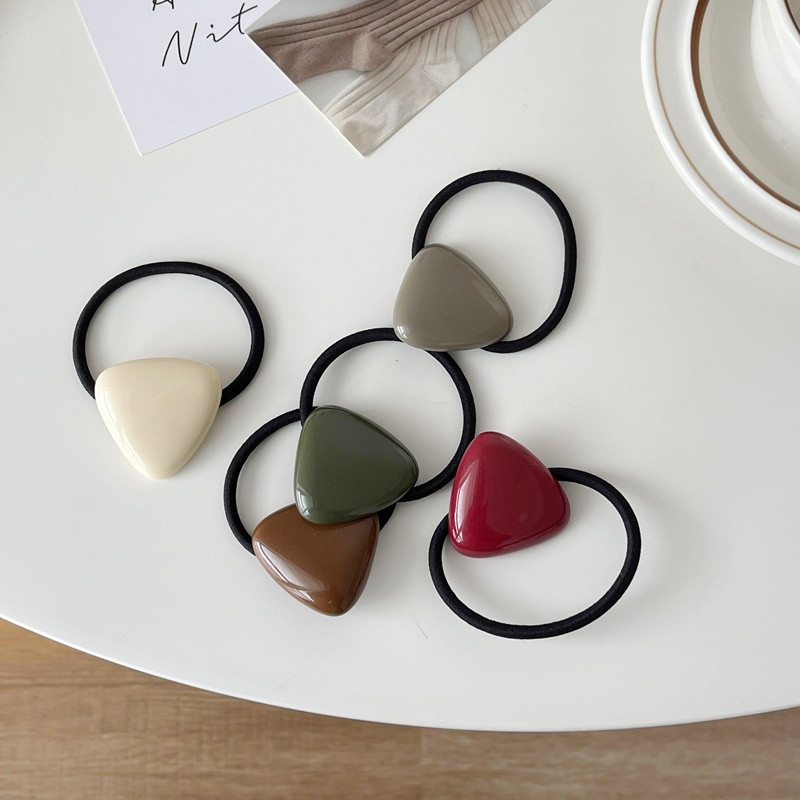 Minimalist Geometric Rășină Elastică Frânghie De Păr Bandă De Păr Femei Accesorii De Păr Suporturi Cozi De Cal Cauciuc