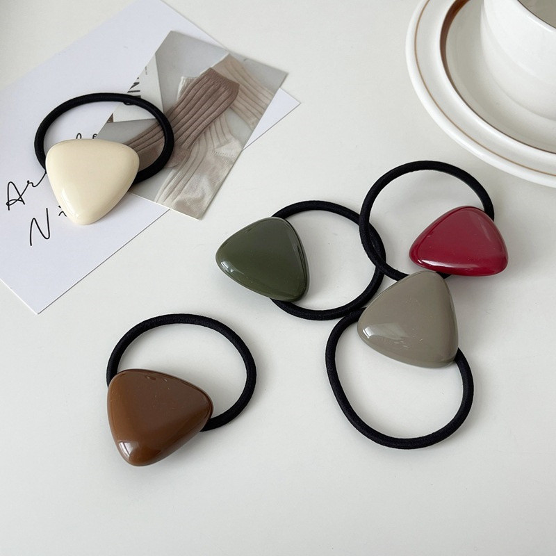 Minimalist Geometric Rășină Elastică Frânghie De Păr Bandă De Păr Femei Accesorii De Păr Suporturi Cozi De Cal Cauciuc