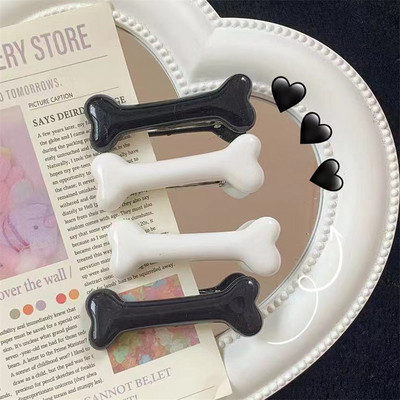 2 bucăți/set bijuterii Y2K Harajuku, design oase de câine, ac de păr, agrafe de păr, populare, creative, accesorii pentru fete.
