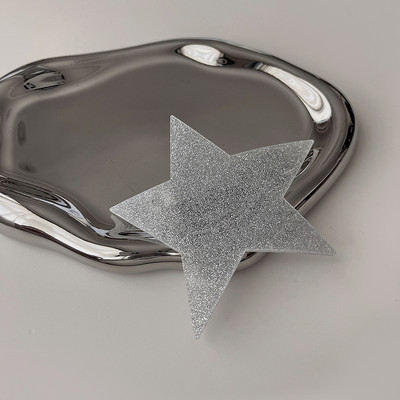 Y2K Girl Iregular Acrilic Star Barrettes 2022 New Trend Spring Clip Duckbill Clip Super Flash Paiete Agrafe de păr