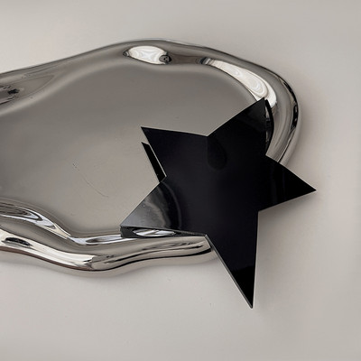 Y2K Girl Iregular Acrilic Star Barrettes 2022 New Trend Spring Clip Duckbill Clip Super Flash Paiete Agrafe de păr