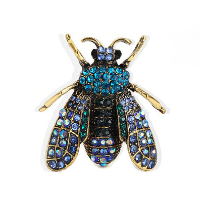 Morkopela Broșă Neagră De Insecte Pin Albină Brose Strasuri Pentru Femei Ace de haine de banchet de eșarfă Clip de bijuterii Broșă