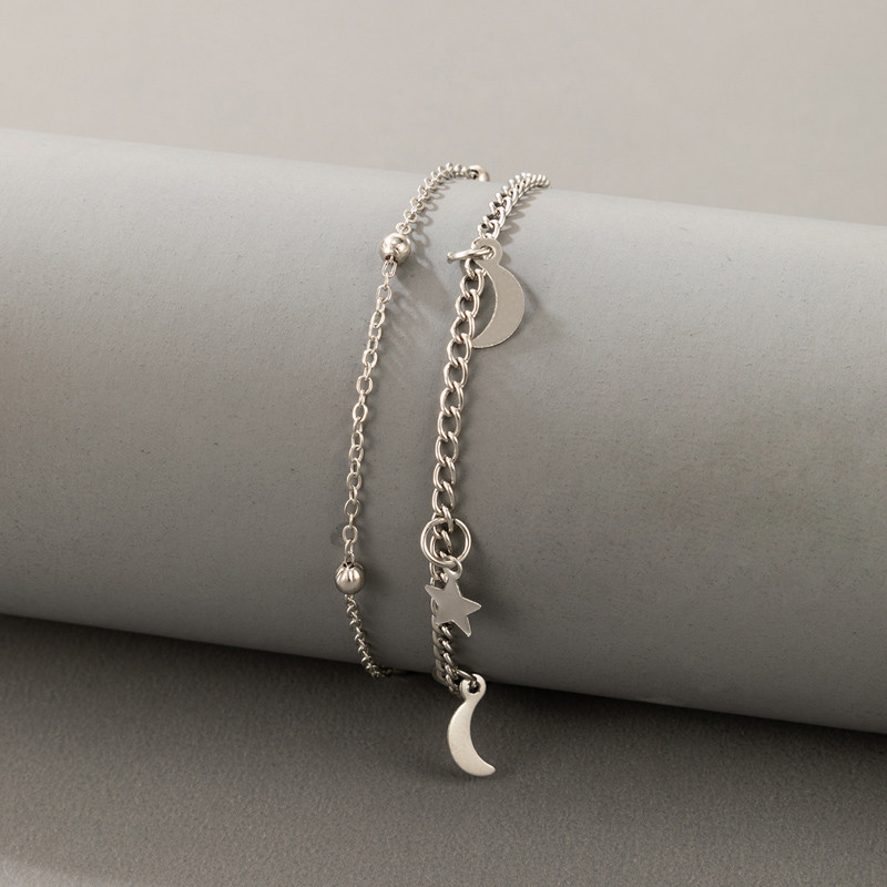 Tocona gleznă simplă cu frunze pentru femei, vară, coajă, mărgele colorate, lună, picioare, lanț reglabil, accesorii de bijuterii boeme