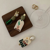 Agraf retro acrilic pentru femeie, breton elegant, accesoriu pentru cap de vară, agrafă de păr cu zircon, perle imitație, barete cu două straturi pentru fată