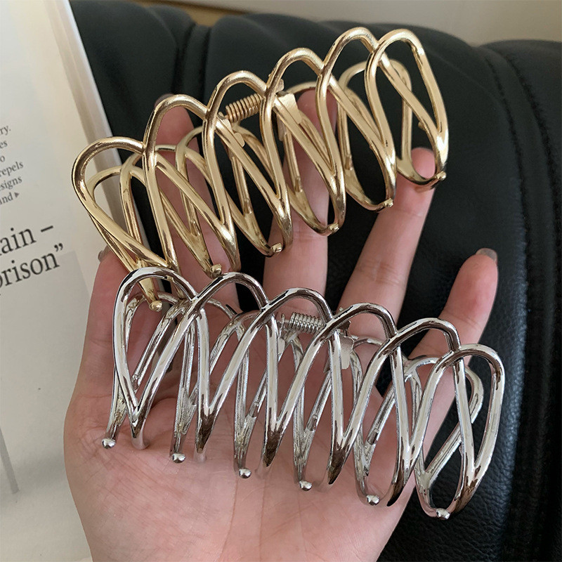 Gheare de păr simple cu val de metal, 2022, vară, pentru femei, agrafă de păr minimalistă, agrafe geometrice elegante, accesorii pentru cap pentru fete