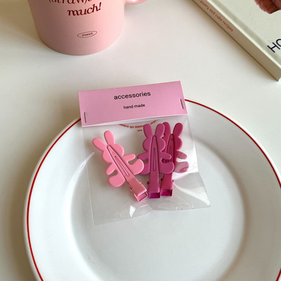 3 vnt./pak. Rose Red Gradient Bow Bear Ducksnapl segtukas Plaukų segtukai Barrettes Kirpčiukų segtukas mergaičių Kawaii plaukų aksesuarams