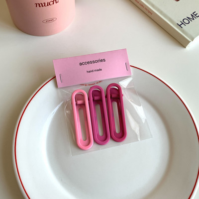 3 vnt./pak. Rose Red Gradient Bow Bear Ducksnapl segtukas Plaukų segtukai Barrettes Kirpčiukų segtukas mergaičių Kawaii plaukų aksesuarams