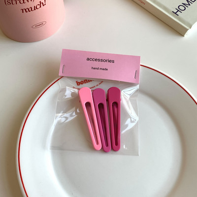 3 vnt./pak. Rose Red Gradient Bow Bear Ducksnapl segtukas Plaukų segtukai Barrettes Kirpčiukų segtukas mergaičių Kawaii plaukų aksesuarams