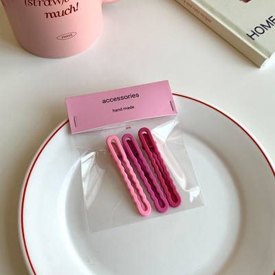 3 vnt./pak. Rose Red Gradient Bow Bear Ducksnapl segtukas Plaukų segtukai Barrettes Kirpčiukų segtukas mergaičių Kawaii plaukų aksesuarams