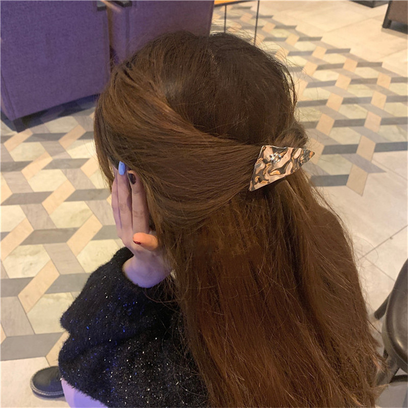 FFLACELL 2 Buc/Set Triunghi Geometric Strasuri Stralucitoare Culoare Argintie Barete Metal Vintage Pentru Femei Fete Accesorii pentru Par