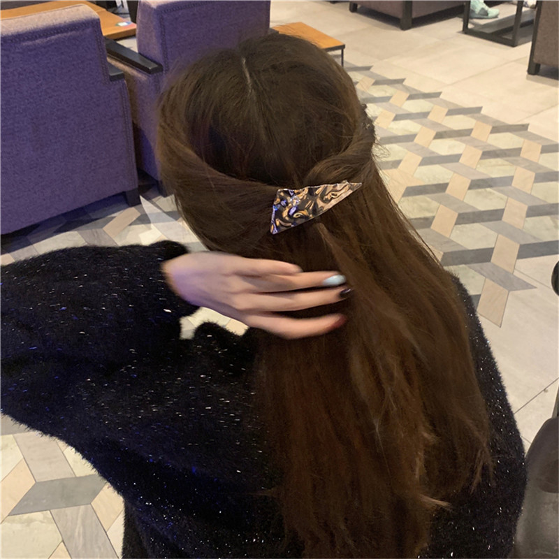 FFLACELL 2 Buc/Set Triunghi Geometric Strasuri Stralucitoare Culoare Argintie Barete Metal Vintage Pentru Femei Fete Accesorii pentru Par