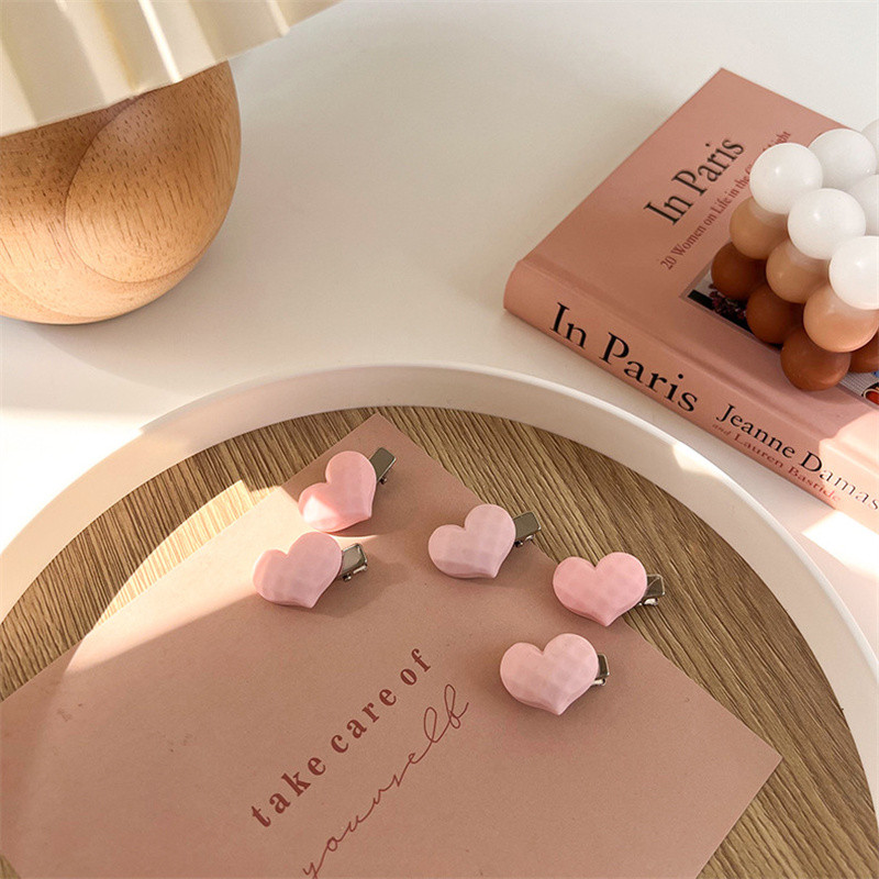 Moda coreeană Fete Dimensiuni mari Floral Gheare Păr Cleme Roz Inimă Agrafă de păr Culoare uni Agrafă Accesorii pentru păr femei