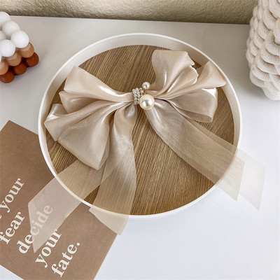 2022 de vară șifon șifon cu perle pandantiv barete la modă coreeană agrafă de păr femei accesorii de păr coadă de cal