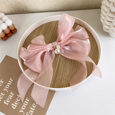 2022 de vară șifon șifon cu perle pandantiv barete la modă coreeană agrafă de păr femei accesorii de păr coadă de cal