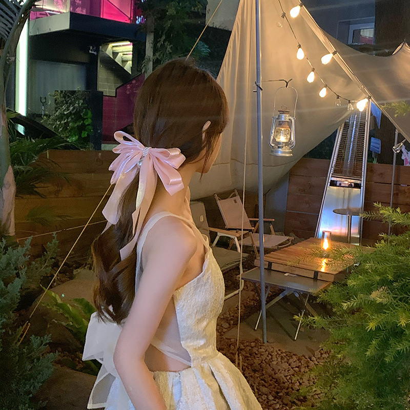 2022 de vară șifon șifon cu perle pandantiv barete la modă coreeană agrafă de păr femei accesorii de păr coadă de cal