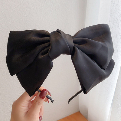 Agrafe de păr cu fundă elegantă, panglică, modă pentru femei, agrafă de primăvară, culoare uni, satin, retro, simple, baroche pentru fete.