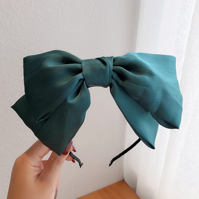 Agrafe de păr cu fundă elegantă, panglică, modă pentru femei, agrafă de primăvară, culoare uni, satin, retro, simple, baroche pentru fete.