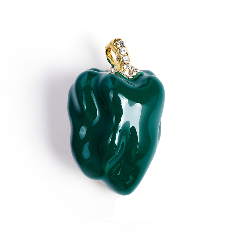 Morkopela Enamel Capsicum Brooch Pin Сладки цветни растителни пипер игли Дамски шал Пуловер Брошки Бижута