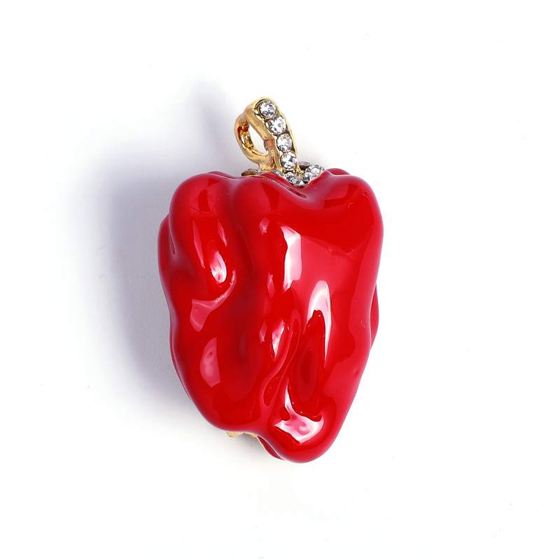 Morkopela Enamel Capsicum Brooch Pin Сладки цветни растителни пипер игли Дамски шал Пуловер Брошки Бижута