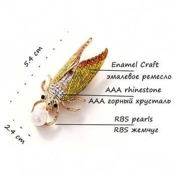 Morkopela Insect Cicada Enamel Pin Fashion Bugs Beetle Brooches Κοσμήματα Γυναικείες καρφίτσα Κοσμήματα Δώρο για γυναίκες