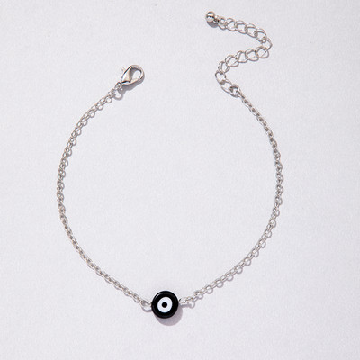 „Tocona“ paprasto dizaino aukso sidabro spalvos vienguba kulkšnies apyrankė moterims „Bohemian Devil's Eye“ lydinio grandinėlė Vakarėlis Papuošalai Dovanos Priedai