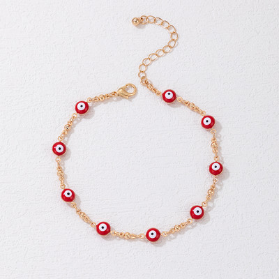 „Tocona“ paprasto dizaino aukso sidabro spalvos vienguba kulkšnies apyrankė moterims „Bohemian Devil's Eye“ lydinio grandinėlė Vakarėlis Papuošalai Dovanos Priedai