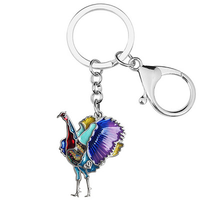 BONSNY de Ziua Recunostintei din aliaj floral de pui de curcan brelocuri moda breloc inel cadouri unice bijuterii pentru femei adolescente fete