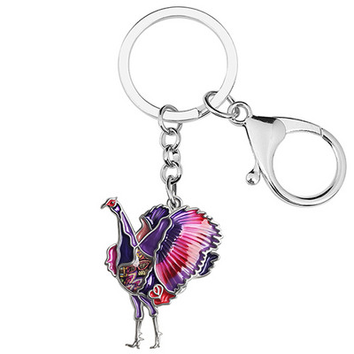 BONSNY de Ziua Recunostintei din aliaj floral de pui de curcan brelocuri moda breloc inel cadouri unice bijuterii pentru femei adolescente fete