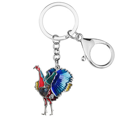 BONSNY de Ziua Recunostintei din aliaj floral de pui de curcan brelocuri moda breloc inel cadouri unice bijuterii pentru femei adolescente fete