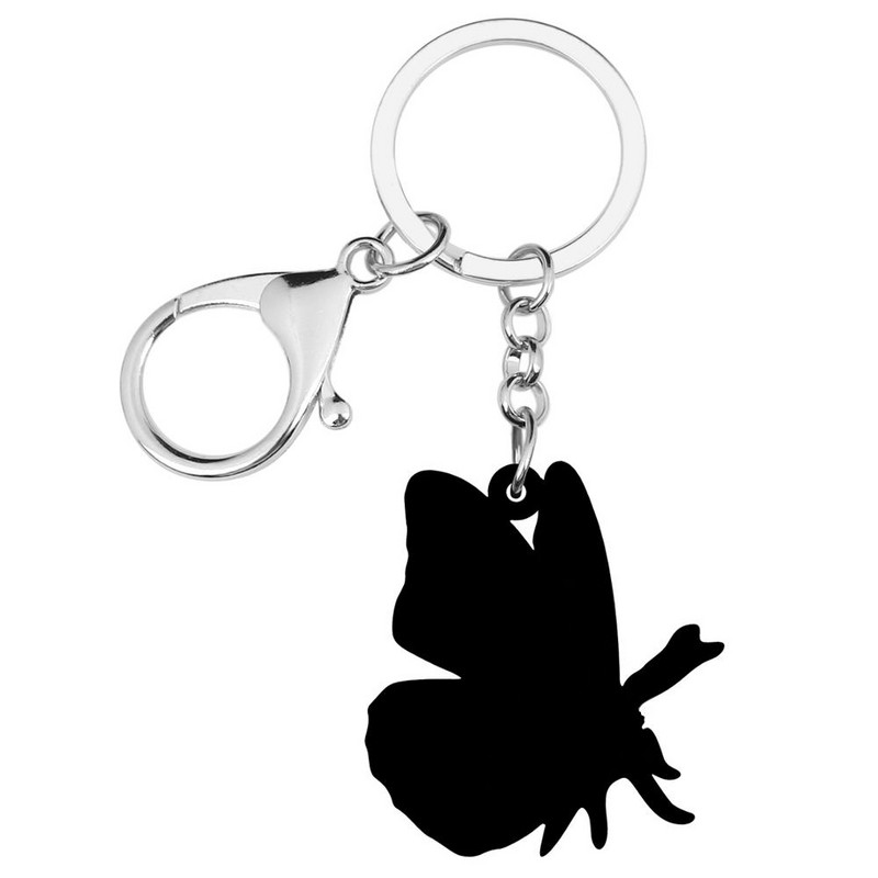 Breloce acrilice fluture monarh Bonsny imprimeu insecte animale breloc bijuterii pentru femei copii fete cadou amuzant decorare geanta