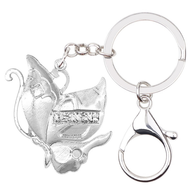 Bonsny emalio lydinio drugelis raktų pakabukai raktų pakabukai raktų pakabukas madingi papuošalai moterims mergaitėms rankinės pakabukas žavesio papuošimas