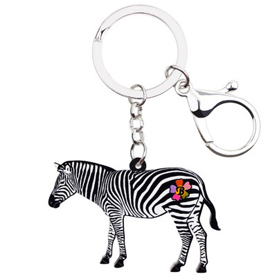 Bonsny Africa Animal Zebra Pinto Breloc Breloc pentru Femei Fete Geantă Conducere Cheie Mașină Poșetă Portofel Breloc Breloc Bijuterii