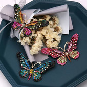 Morkopela drugelio sagės segtukas moterims vintažinės sagės ir segės Vabzdžių prabangi didelė sagė skarai Geriausia dovana