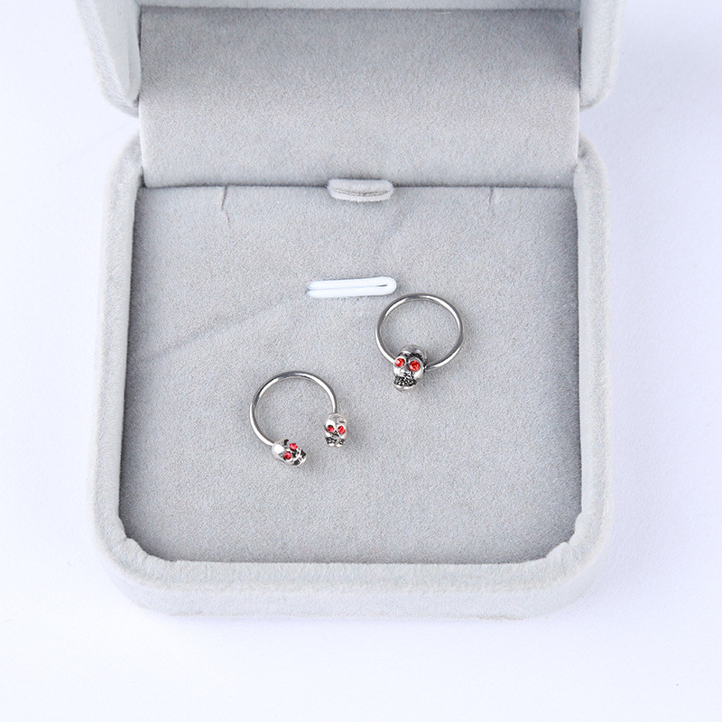 Circular craniu pentru septum inel nas barbel potcoava piercing buza nas piercing septum helix cartilaj cercel bijuterii mamelon