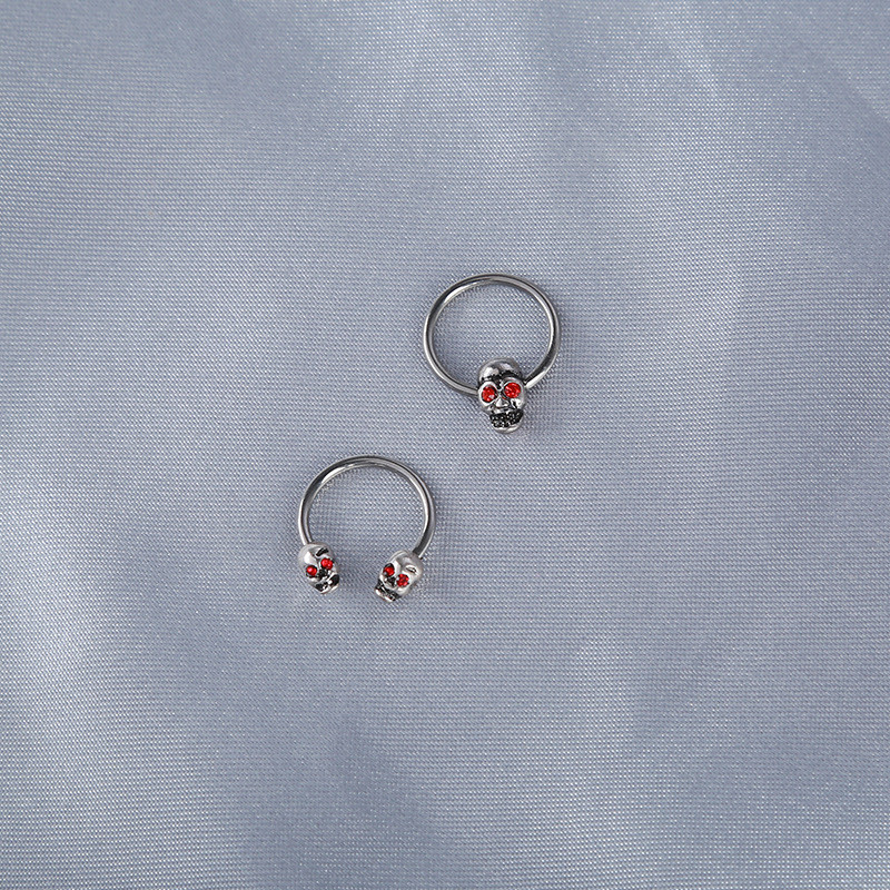 Circular craniu pentru septum inel nas barbel potcoava piercing buza nas piercing septum helix cartilaj cercel bijuterii mamelon
