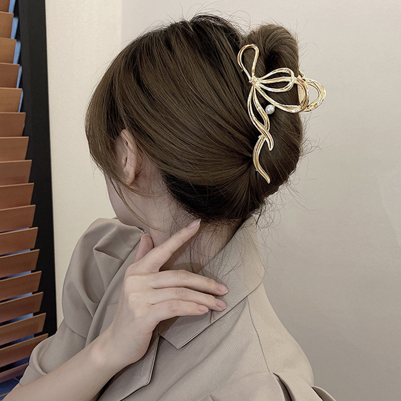 Imitație de perle ac de păr femeie de vară metal nou de înaltă calitate arc din metal clemă de prindere gheare de păr accesorii pentru păr femei