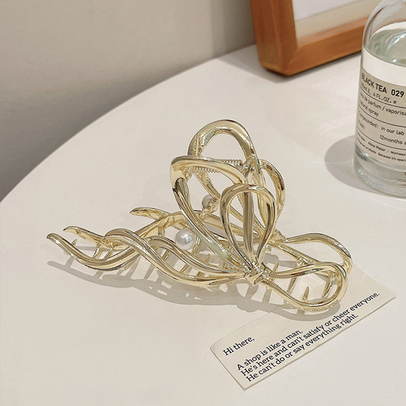 Imitație de perle ac de păr femeie de vară metal nou de înaltă calitate arc din metal clemă de prindere gheare de păr accesorii pentru păr femei