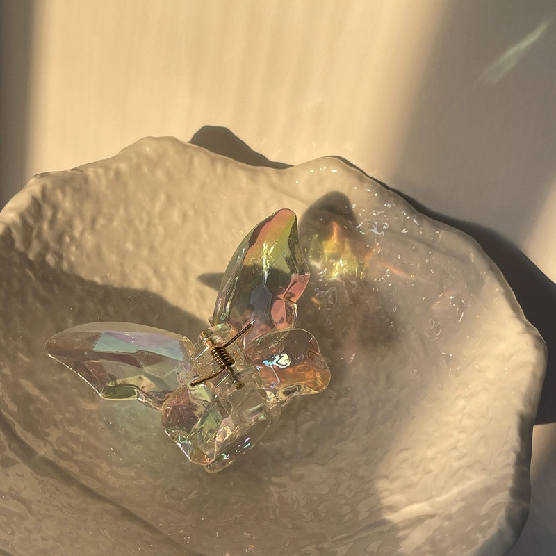 Permatomos plaukų žnyplės moterims, derva drugelis plaukų segtukas, mados formavimo įrankiai moterims, mergaitėms, akriliniai plaukų segtukai, griebtuvai