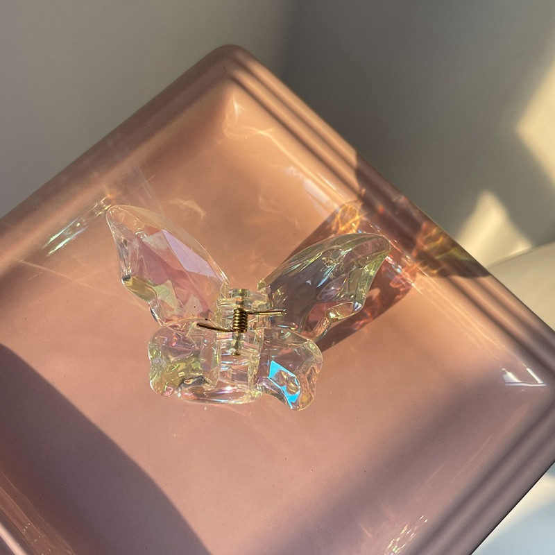 Permatomos plaukų žnyplės moterims, derva drugelis plaukų segtukas, mados formavimo įrankiai moterims, mergaitėms, akriliniai plaukų segtukai, griebtuvai