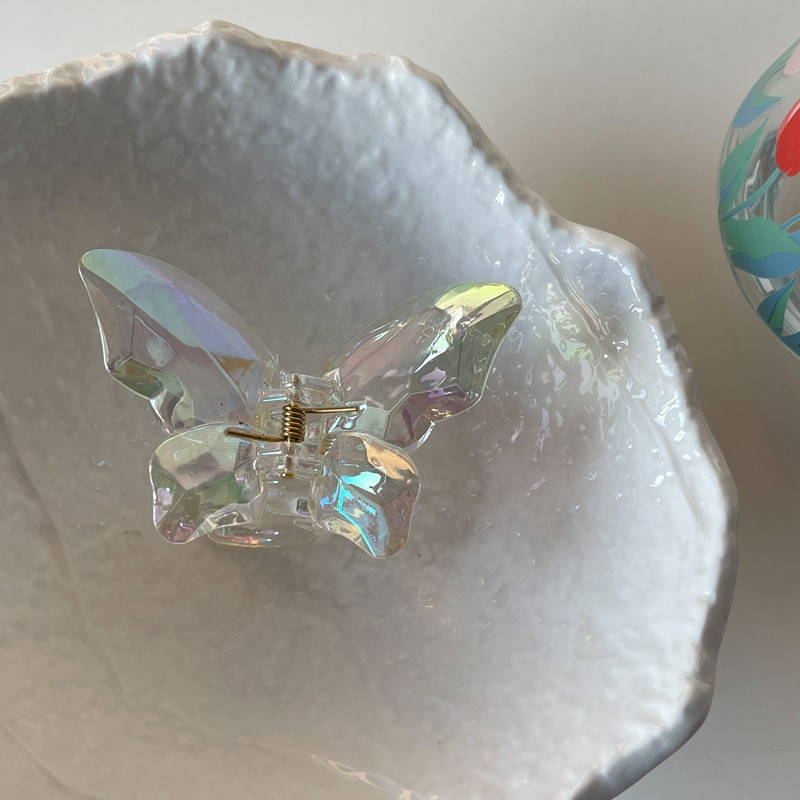 Permatomos plaukų žnyplės moterims, derva drugelis plaukų segtukas, mados formavimo įrankiai moterims, mergaitėms, akriliniai plaukų segtukai, griebtuvai