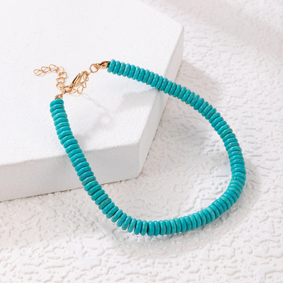 Tocona Cochilii de gleznă pentru femei Brelocuri Pietre sparte albastre Geometrie Lanțuri reglabile pentru picioare Bijuterii boeme 1buc/set 8611